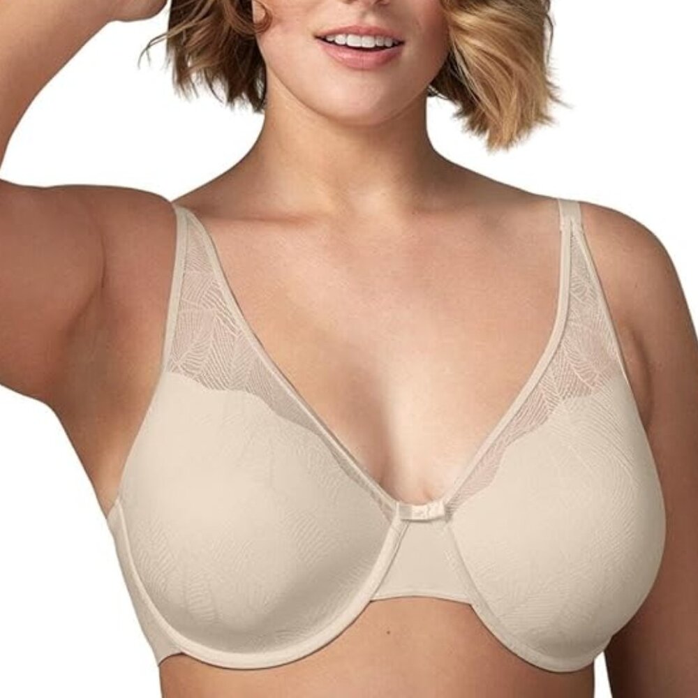 Wonderbra 1577 Perfect Curves and Natural Lift Underwire Bra Blush Cosmetic 36C